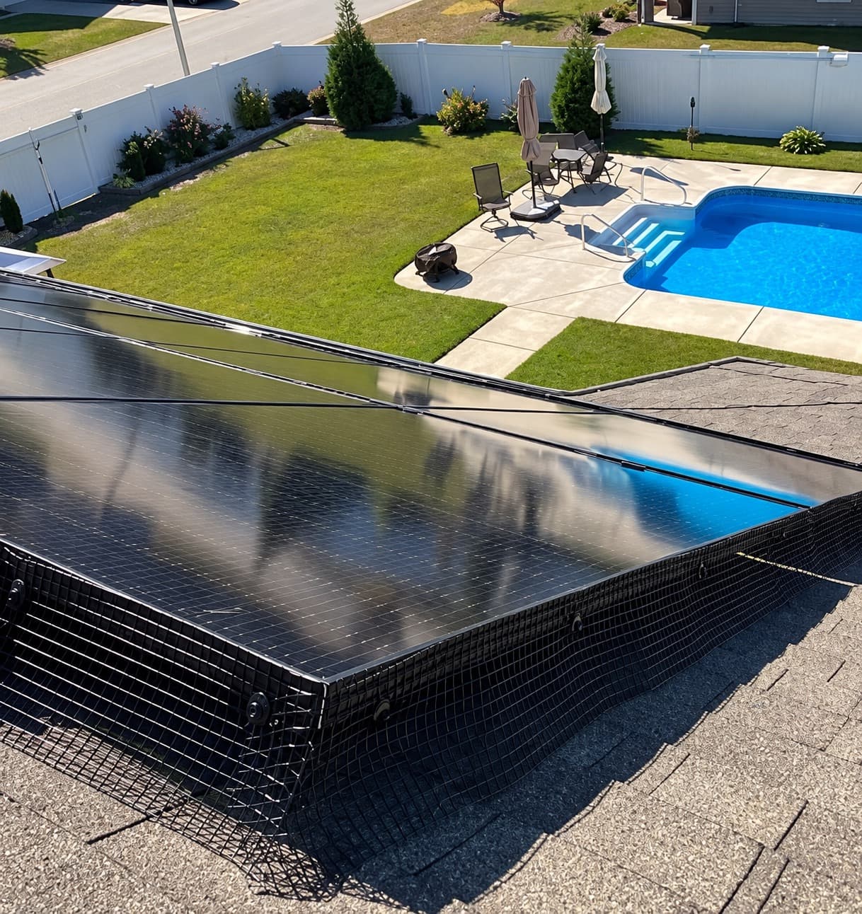 Solar panel protection and maintenance detail